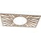 Ekena Millwork Hoover Wood Fretwork Pierced Ceiling Medallion, Red Oak, 24"W x 12"H x 8 7/8"ID x 3/8"T CMWP24X12X0375HORO - alternate 4